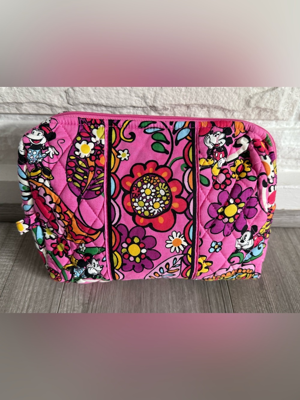 Vera Bradley Pink Disney Limited Edition Large Cosmetic Bag NWOT